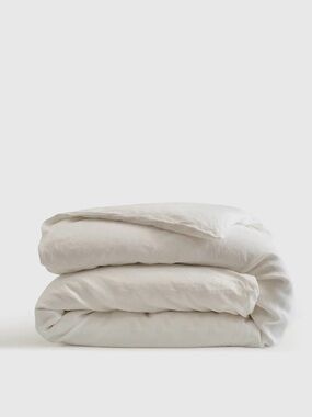 NWOT European Linen Duvet - White King/CalKing -  Retail $174